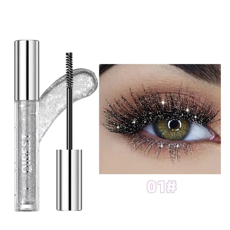 Mascara à paillettes diamant argent or violet galaxie paillettes cils séchage rapide durable impermé