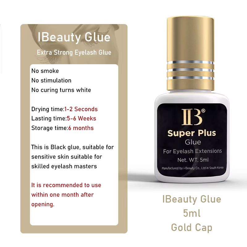 20 bouteilles d'origine IBeauty Super Plus colle pour Extensions de cils 5ml corée capuchon doré fau