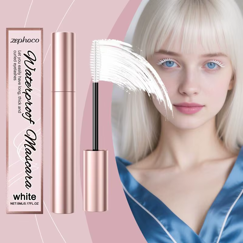 Mascara blanc pour cils recourbés, imperméable, résistant à la sueur, longue durée, sans bavures, ma