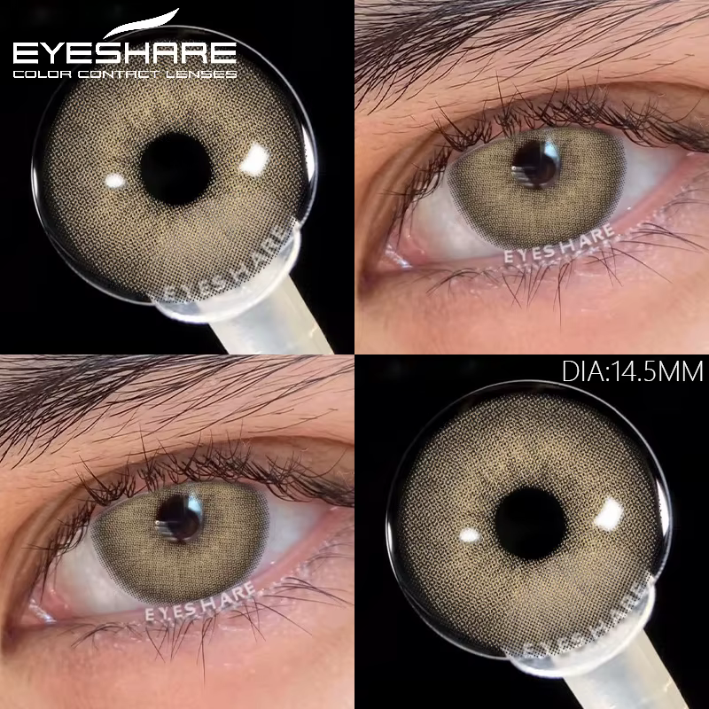 EYESHARE Contacts verts naturels lentilles de contact colorées pour les yeux 1 paire maquillage de b