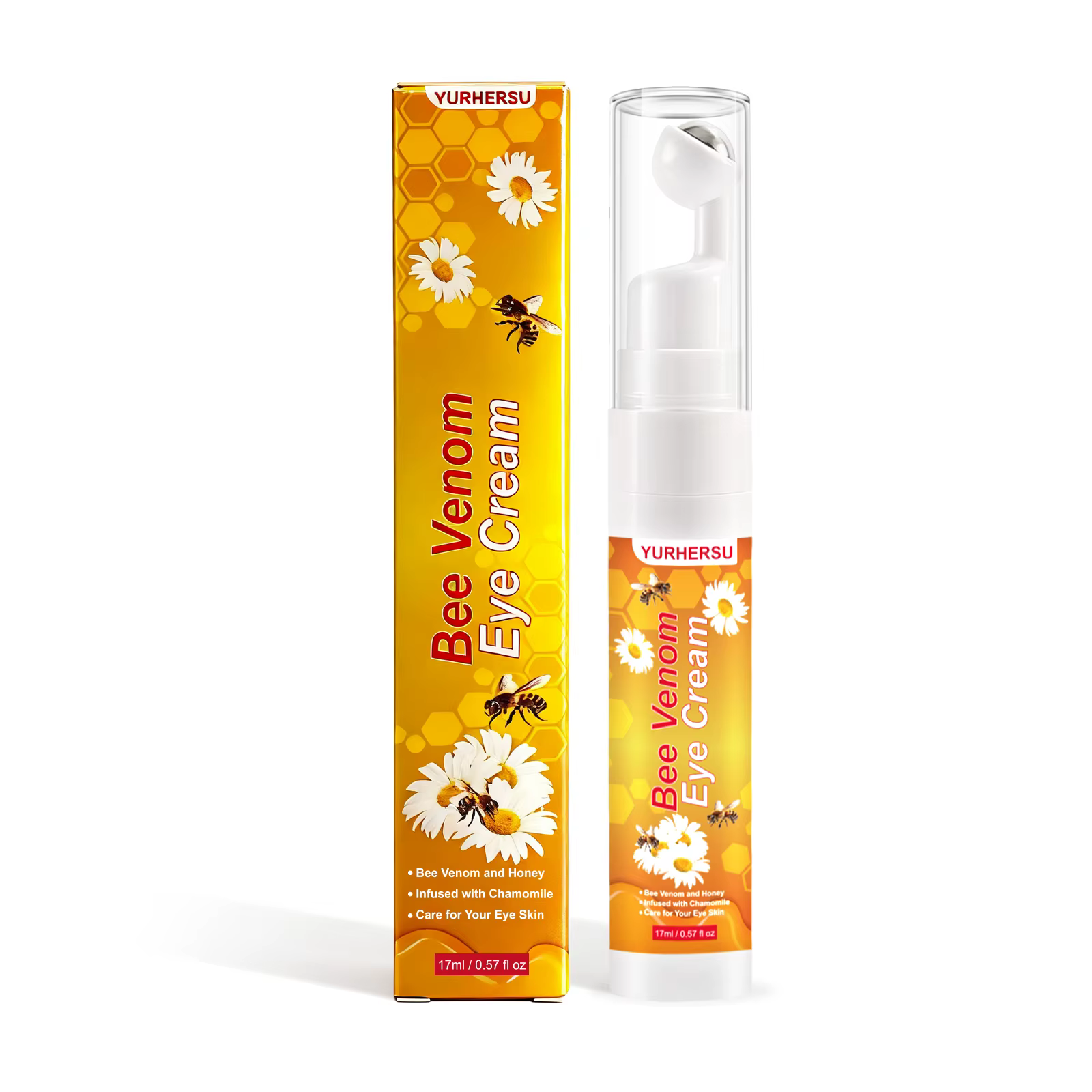 Bâton de crème pour les yeux au venin d'abeille, élimine les cernes, les poches sous les yeux, acide