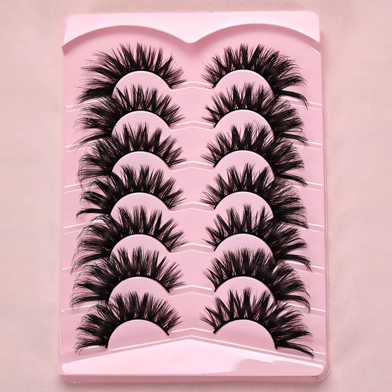 7 paires de faux cils œil de chat dramatiques-cils d'aspect naturel allongé cils de Faux vison doux