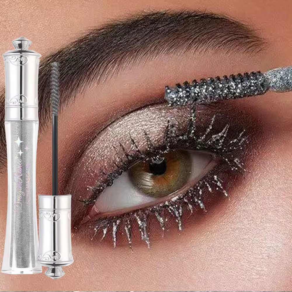 Mascara diamant scintillant 9 couleurs, imperméable, résistant aux taches, Volume, Extension de cils