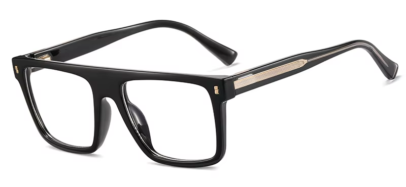 Lunettes carrées tendance Peekaboo à monture épaisse et verres transparents pour femme, en TR90, ant