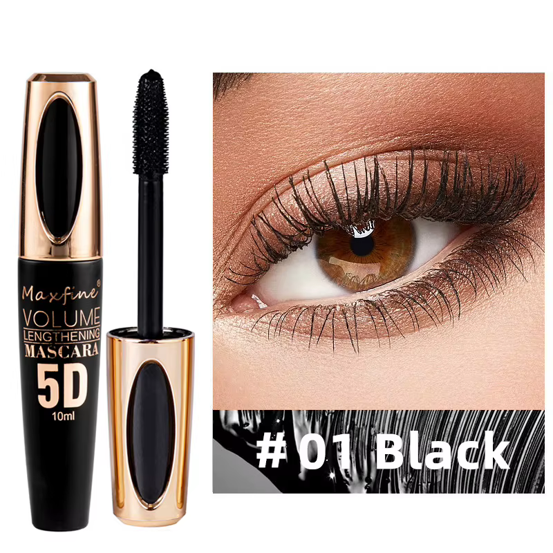 Mascara 5D imperméable, résistant à la sueur, ne tache pas, crée des cils longs denses avec tête de 