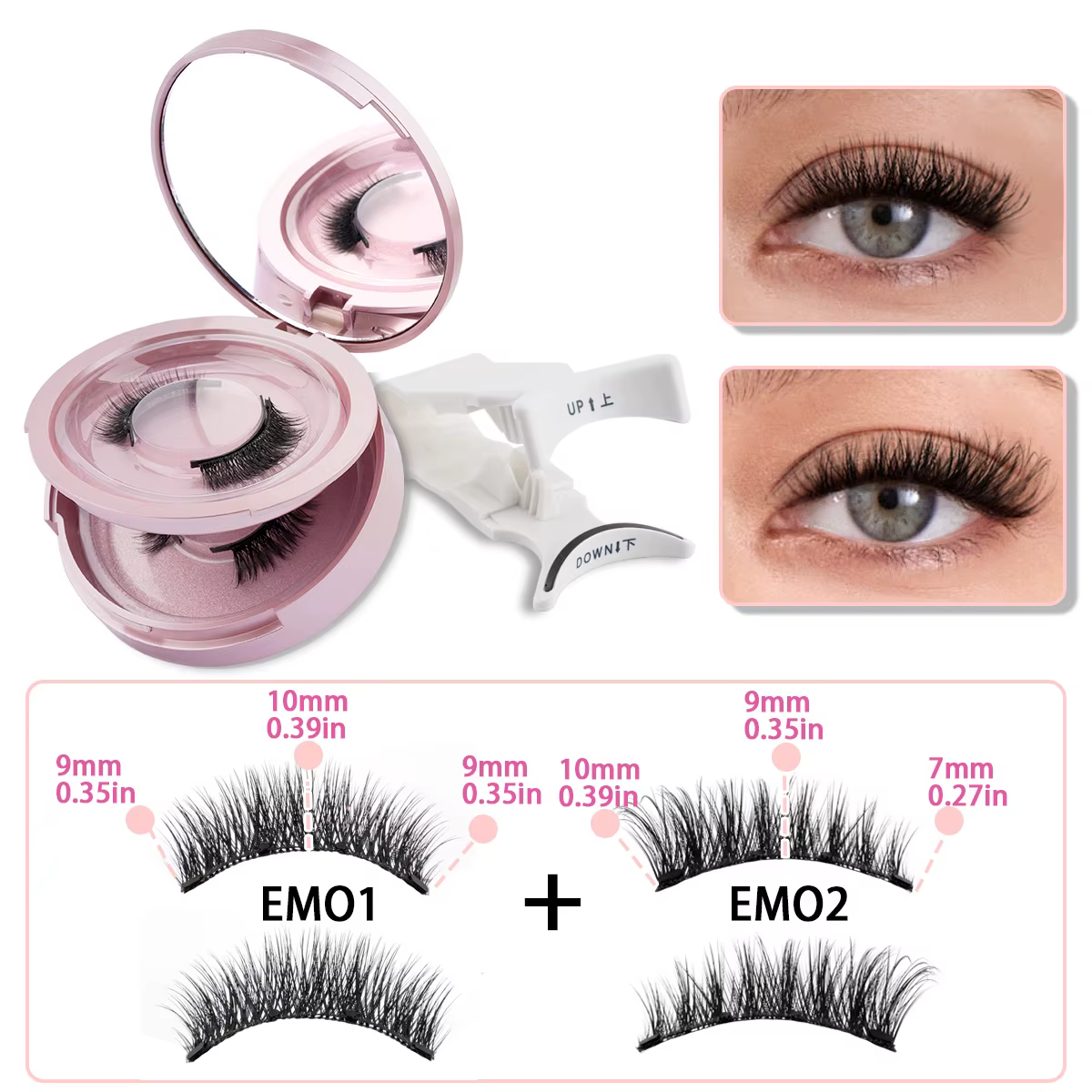 Kit de faux cils magnétiques avec pince à épiler, cils doux réutilisables, faux cils moelleux, faux 