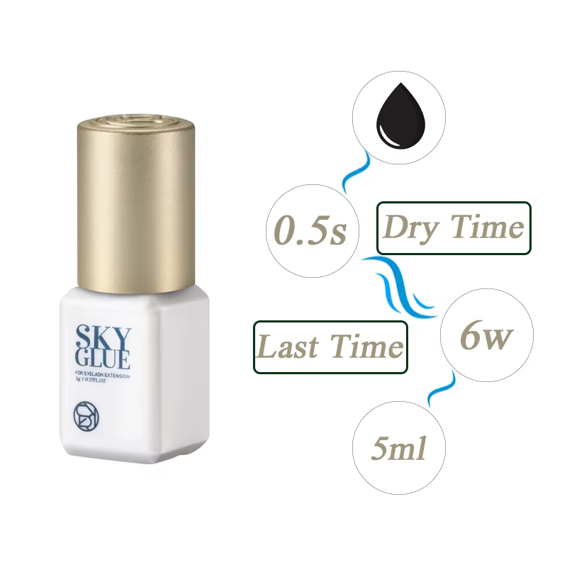 Colle à cils Sky Glue NEW 0.5s, originale de Corée, la plus rapide à sécher, 5ml, tenue 6 semaines,