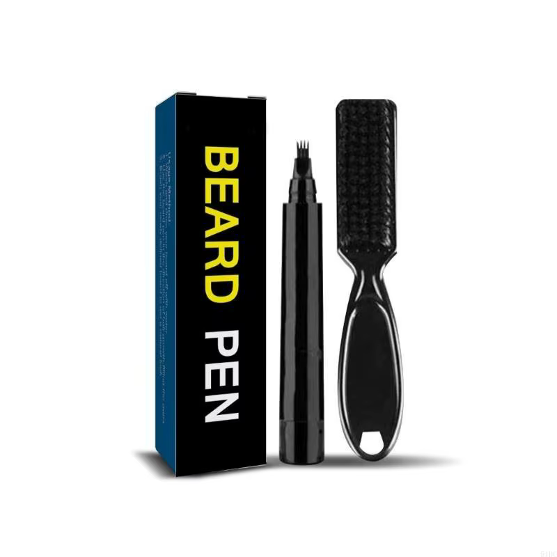 stylo remplissage barbe avec pinceau longue couverture durable finition naturelle pour les hommes