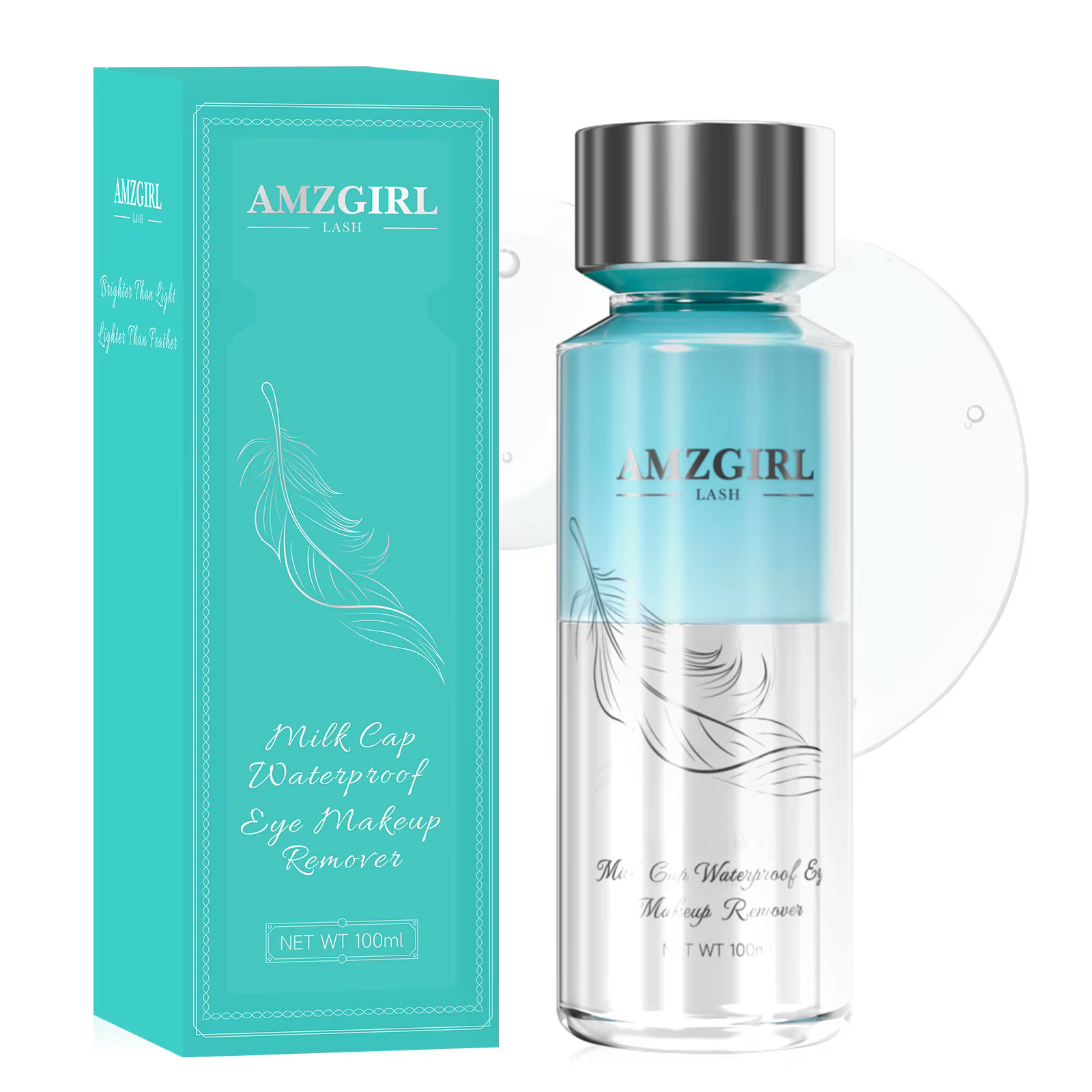 Amzgirl-Démaqucorporelle pour cils 100ml, huile et eau cosmétiques, maquillage doux pour les yeux, p