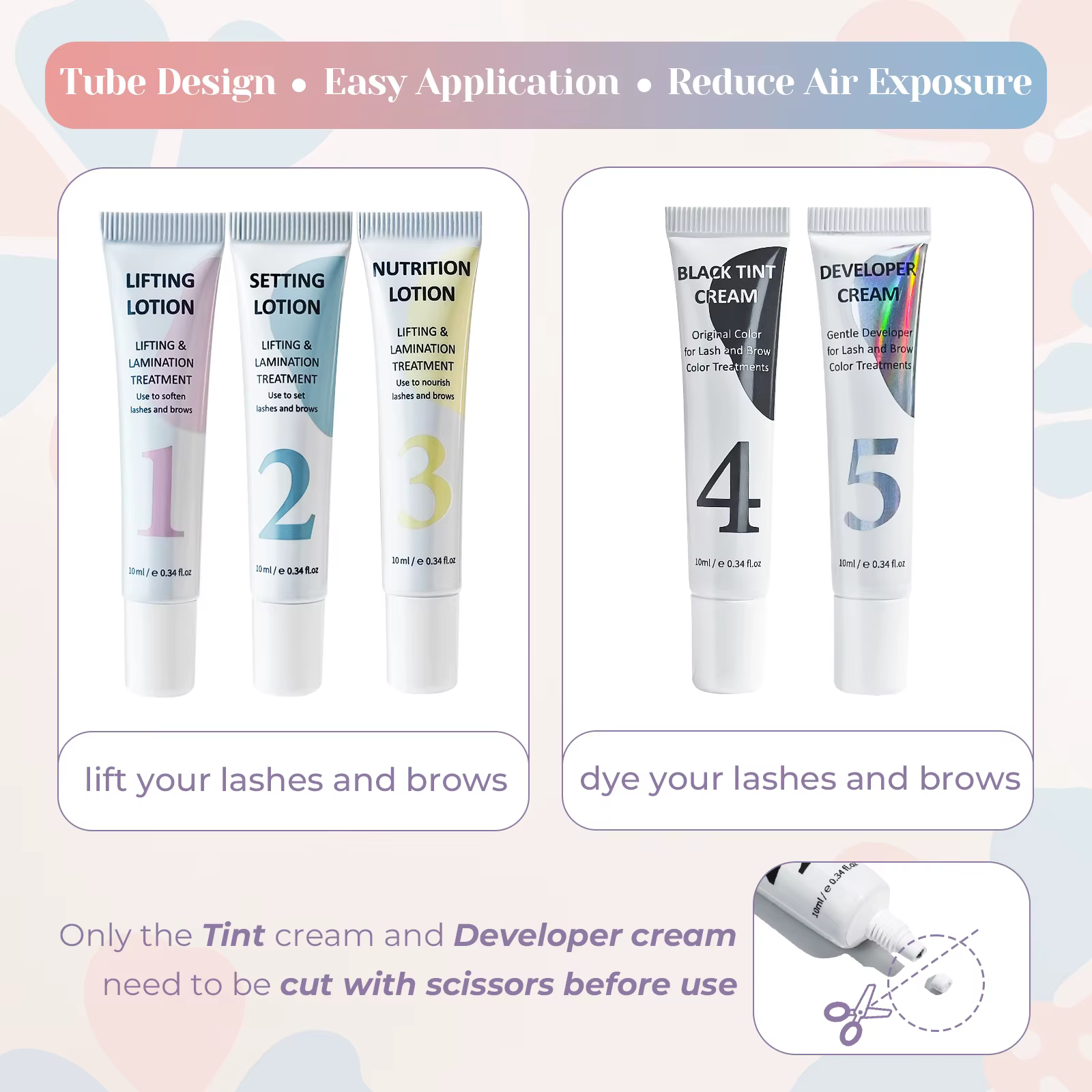 Kit de teinture et de permanente pour cils et sourcils PERMANIA, noir naturel, traitement de lifting