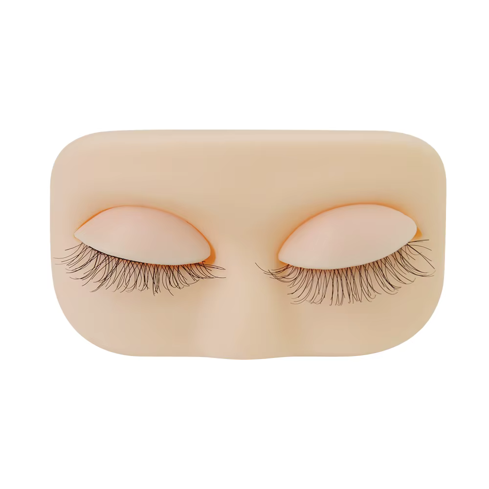 GLAMLASH Mini cils modèle plat tête pratique Extension de cils tête de formation avec paupières de r