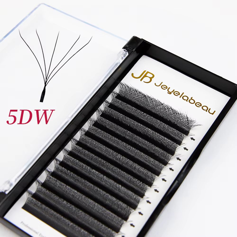 Extensions de cils en forme de W JB Jeyelabeau 3D/4D/5D, faux cils 6D/8D en vison synthétique, bouqu