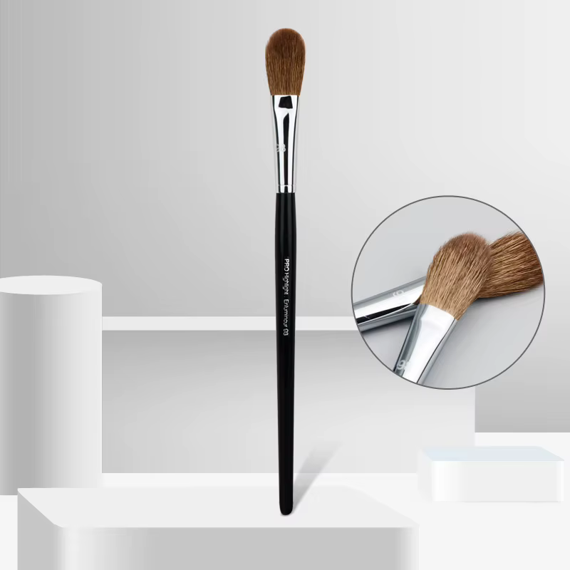 Pinceau de maquillage haut de gamme NO.98 Pro, cheveux de chèvre, manche Long noir, grand mélangeur