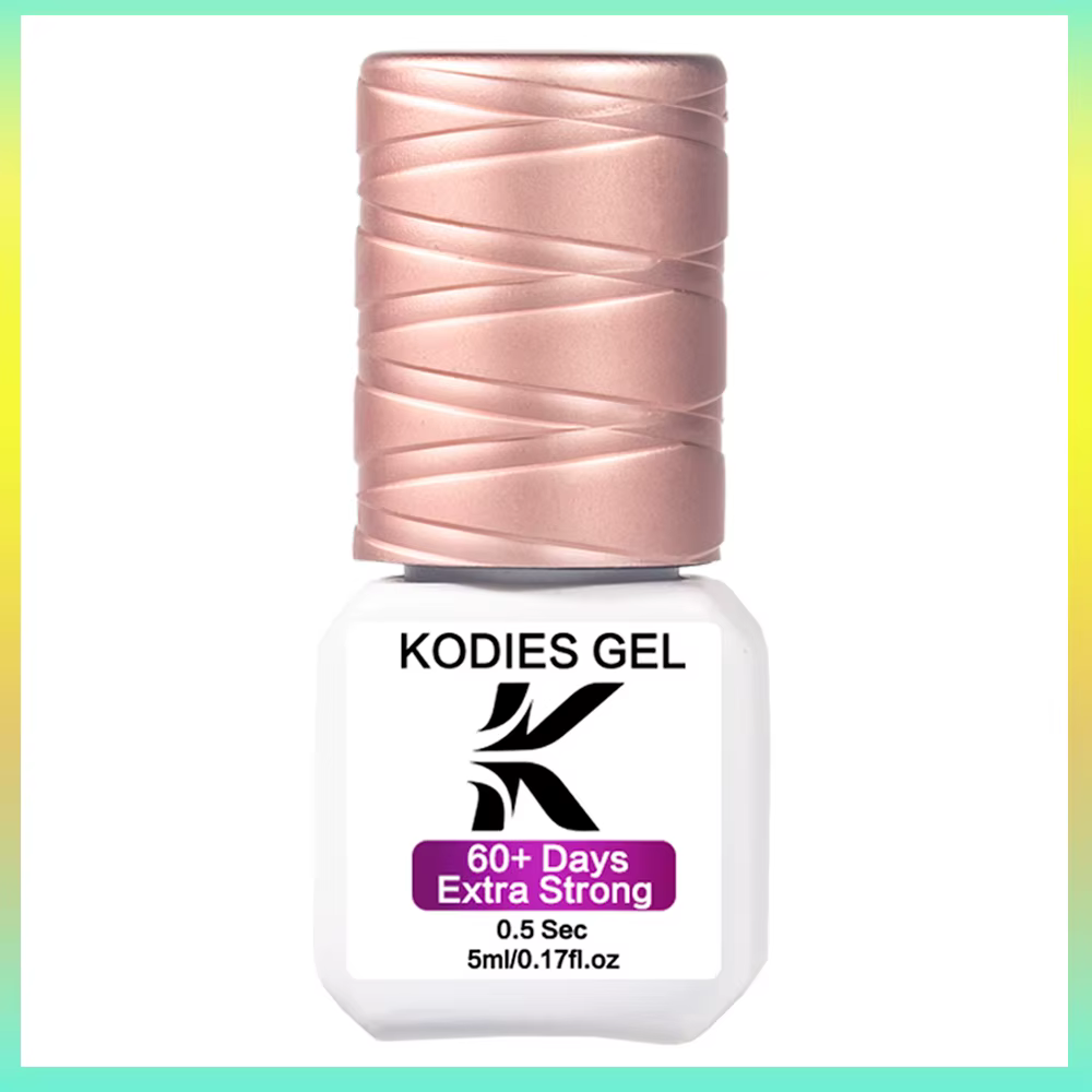 KODIES GEL-Colle à Cils Professionnelle, 0.5 Sec, Rétrégissant de Bain Supplémentaire, Imperméable,