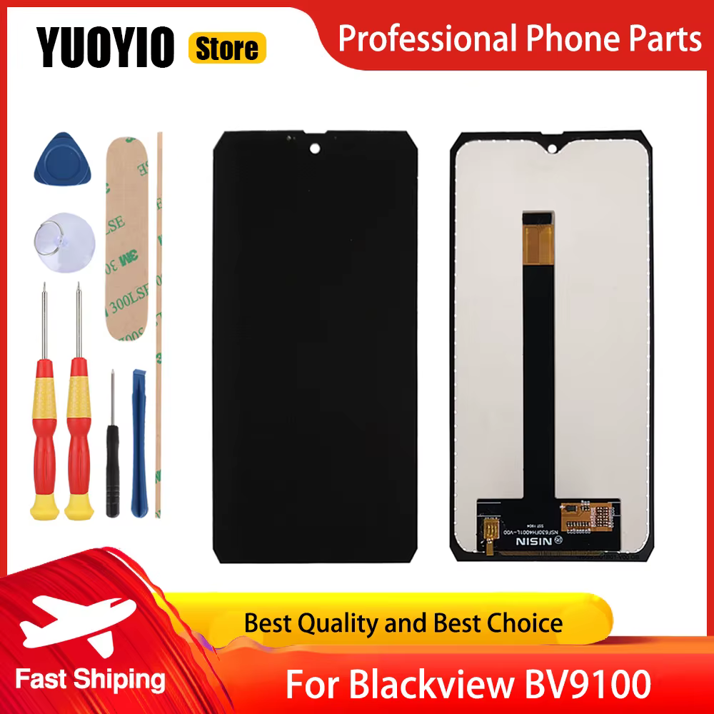Écran tactile LCD d'origine pour Blackview BV9100, avec châssis, pièce de rechange, 100% neuf