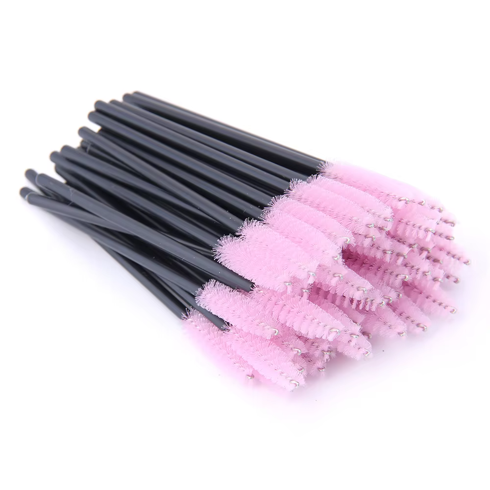 25/50/100 pièces de brosses à cils, applicateurs de mascara, brosses à maquillage pour cils, spoolie