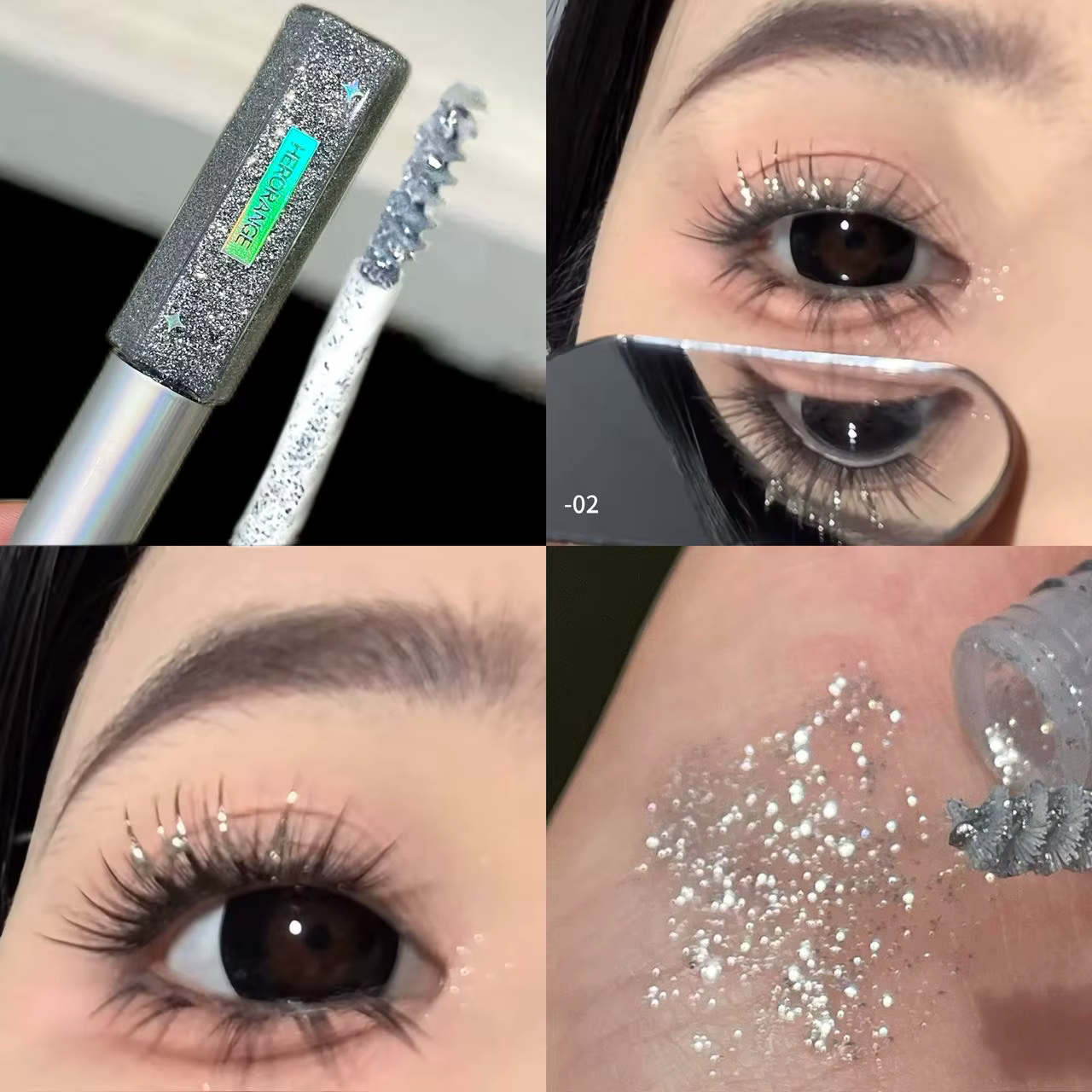 Mascara coloré Herorange, poudre de diamant, anti-bavures, anti-taches, allongeant, volumisant, reco