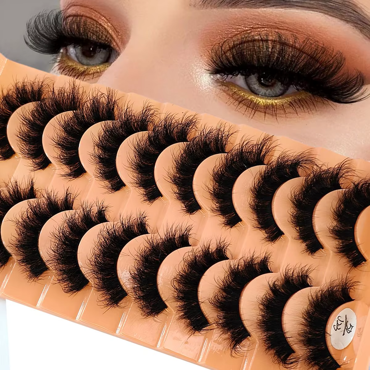Nouveau 10 paires de Cils maquillage doux moelleux 3D vison Faux Cils épais fait à la main Volume vi