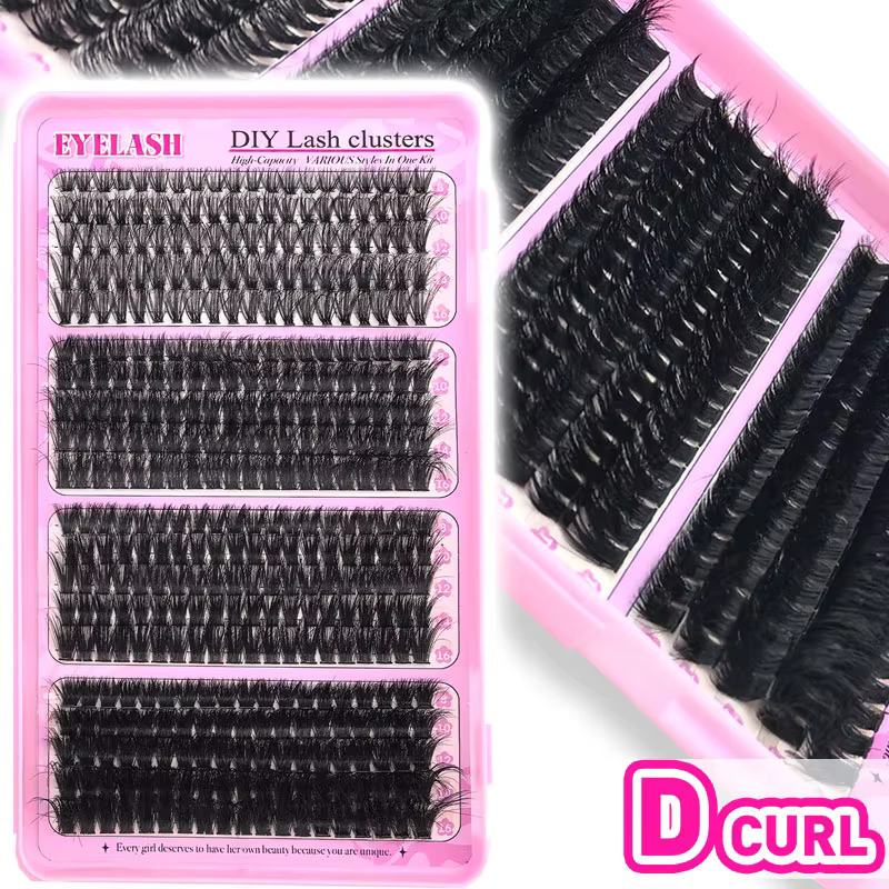 400/320 pièces grappes de cils moelleux Extensions de cils individuelles 4 Styles mélangés 40D 60D 8