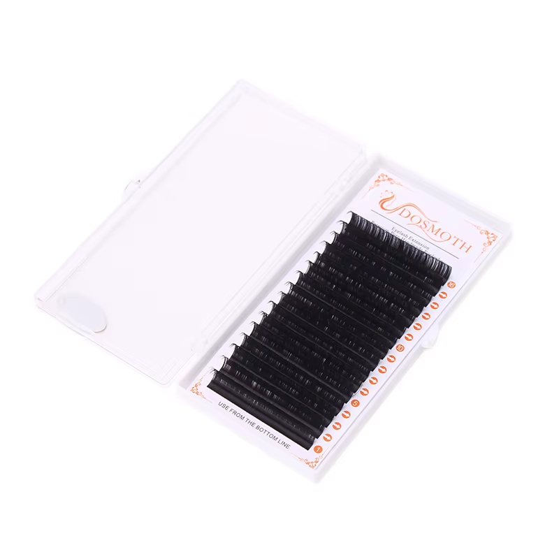 7 plateaux 16 rangées/étui extensions de cils de vison individuelles supples Extension de faux cils