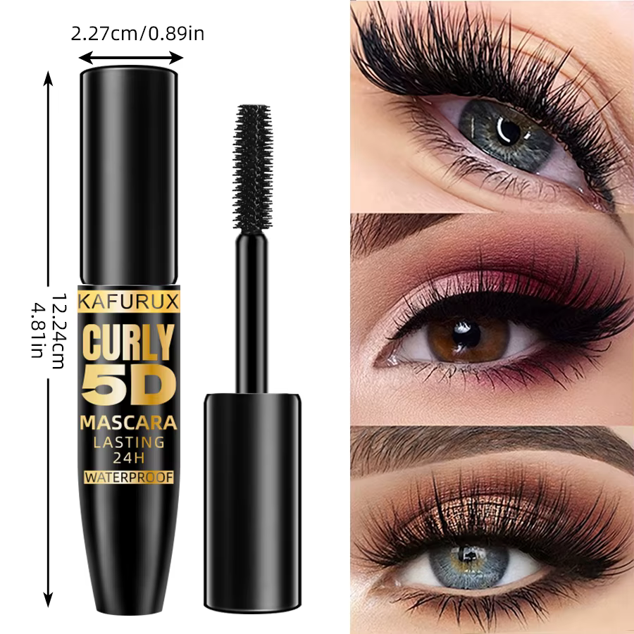 Mascara noir 5D imperméable, Extension de cils, en Fiber de soie épaisse, maquillage féminin, outils
