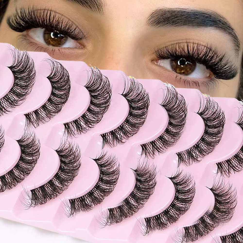 Faux-cils 6D super moelleux, 10 paires, faux vison, effet œil de chat, extension de cils, maquillage