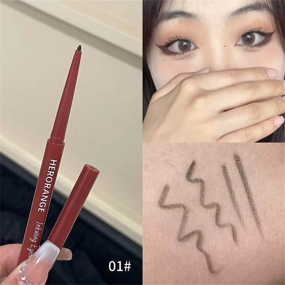 Crayon Eyeliner 12 Couleurs Rouge Vin Lisse Haute Pigmentation Mat Imperméable Aegyosal pour Effet Y