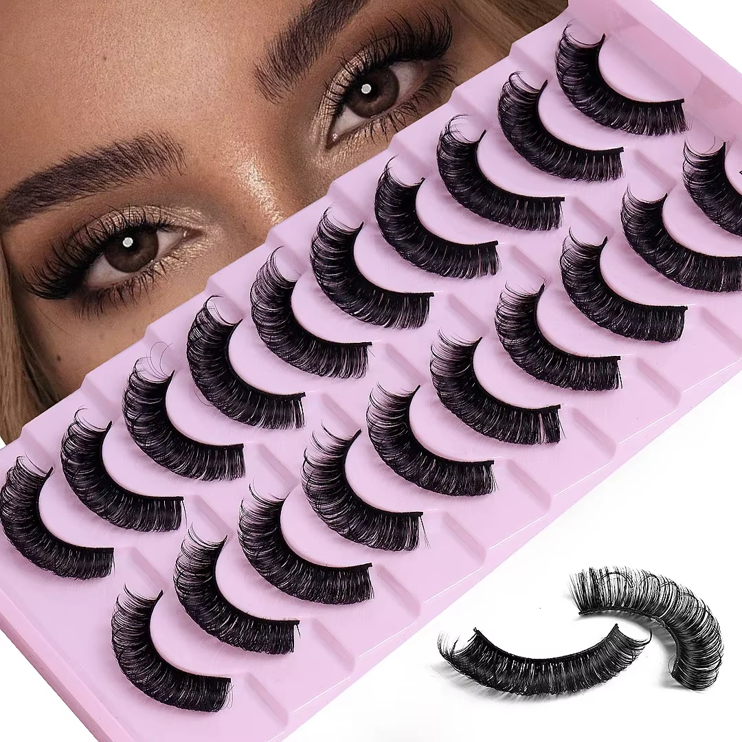 10 paires de cils cils faux cils bande russe cils faux cils Biche yeux Extension cils