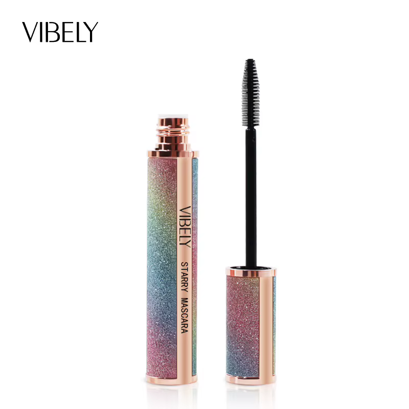 VIBELY Viral Hit Mascara à paillettes étoilées - Allongissant Volumisant Curling, imperméable, résis
