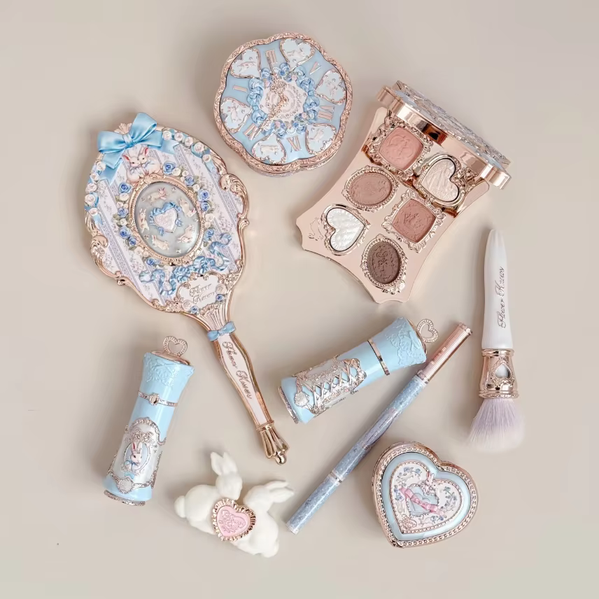 Coffret de maquillage Flower Knows, collection complète Swan Bear Garden, blush en relief, rouge à l