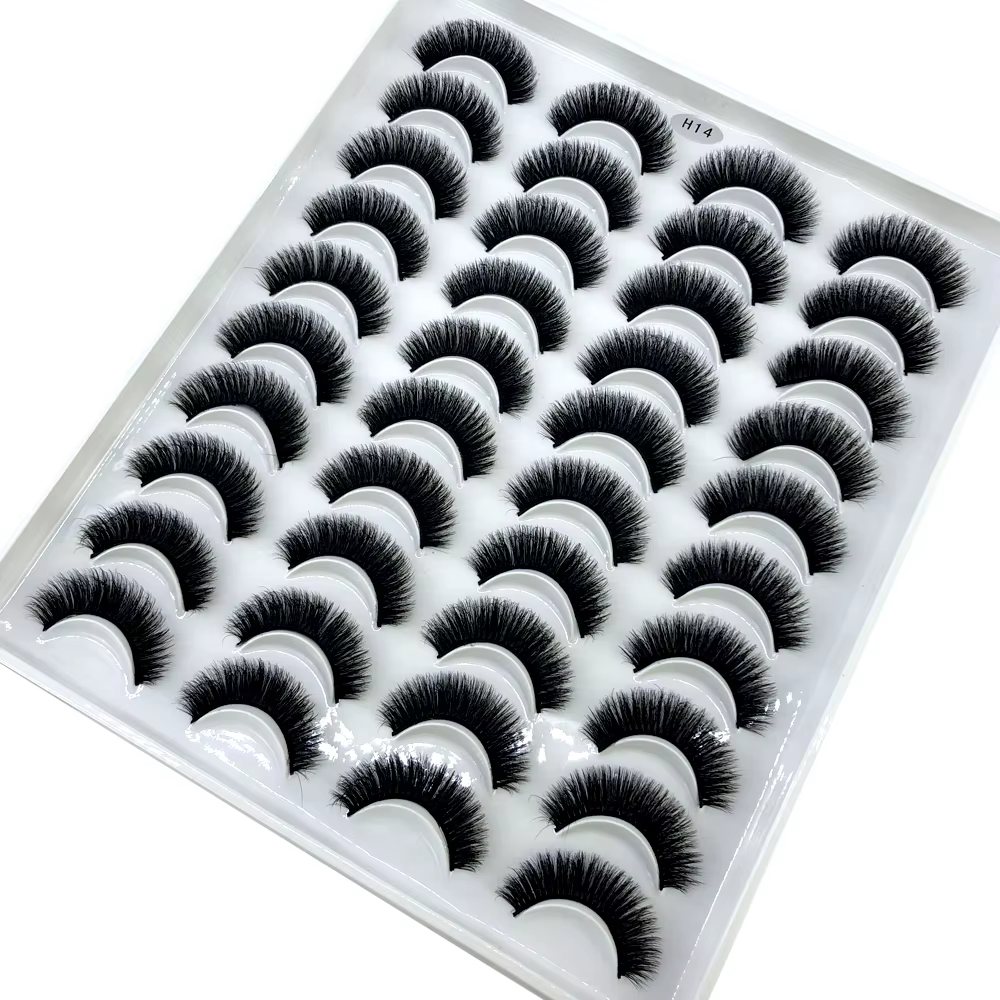 2023 nouveau 20 paires naturel long 3D vison faux cils faux cils kit de maquillage vison cils extens