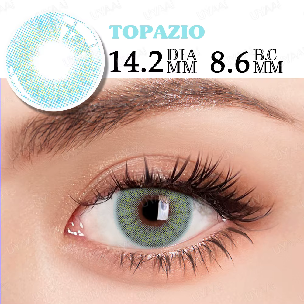 UYAAI lentilles de couleur naturelle yeux lentilles de Contact de couleur annuelle pour les yeux pet