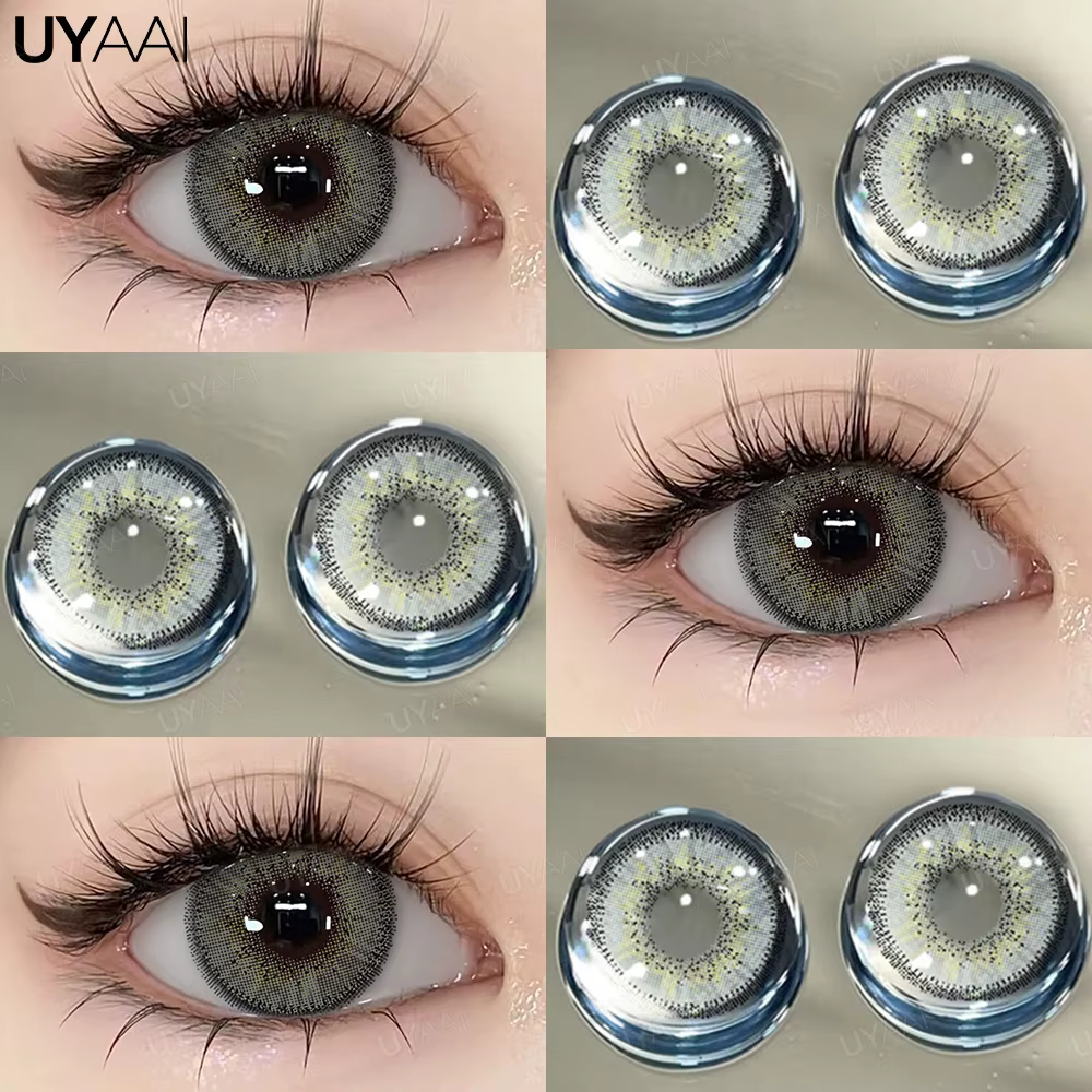 UYAAI 1 paire de contacts pour les yeux bleus élèves de couleur verte pour les yeux lentilles de cou