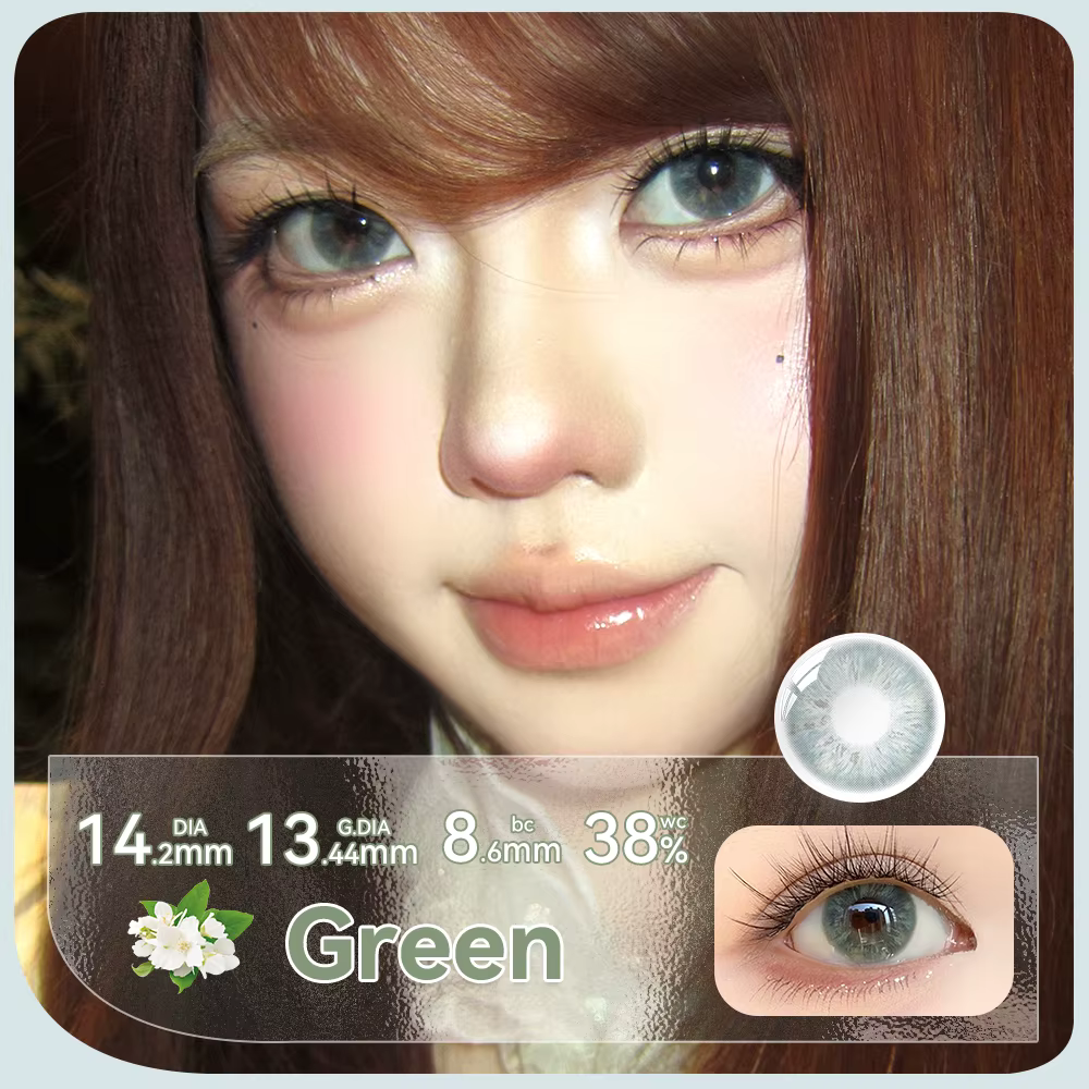 OVOLOOK - Lentilles de contact coréennes Big Eye 14,5 mm, confortables, bleues, avec prescription po