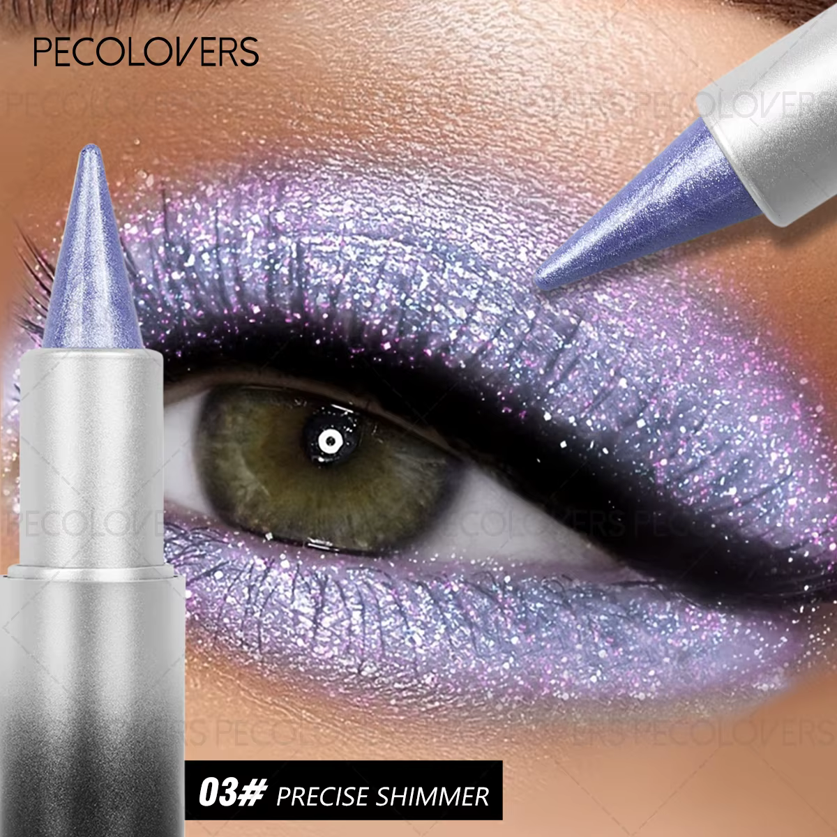 Stylo fard à paupières monochromatique brillant et bâton de fard à paupières, beau Look de maquillag