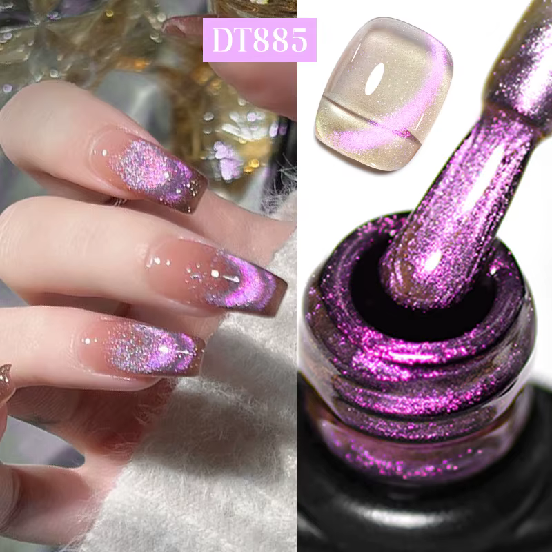 Vernis gel effet œil de chat Love Cat Eye, tendance du printemps, gel magnétique pour ongles avec ou
