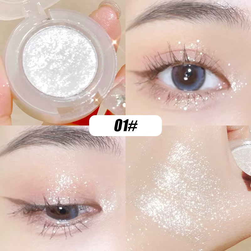 Palette de fards à paupières diamant, magnifique fard à paupières à paillettes, surligneur brillant,