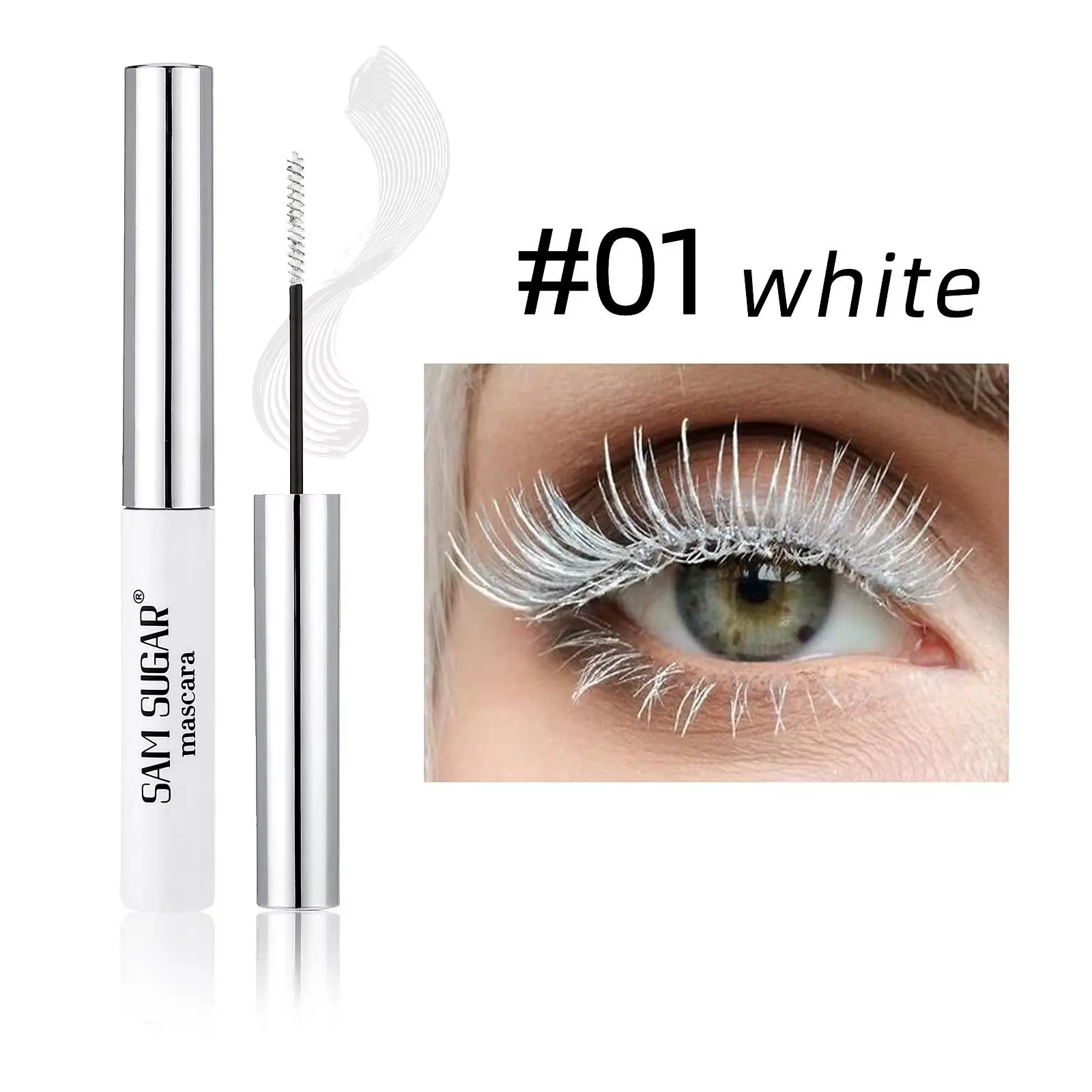Mascara en Fiber de soie, brosse Ultra-fine colorée, allonge les cils, imperméable, durable, séchage