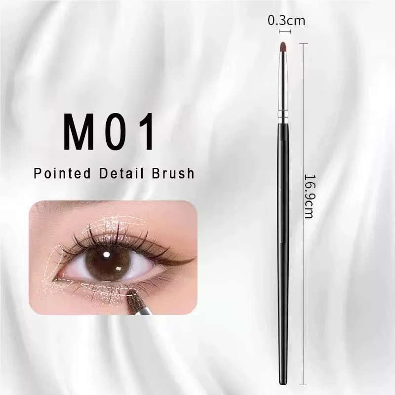 Pinceau de maquillage pour détails des yeux en crin de cheval, petit pinceau pour ombre à paupières,