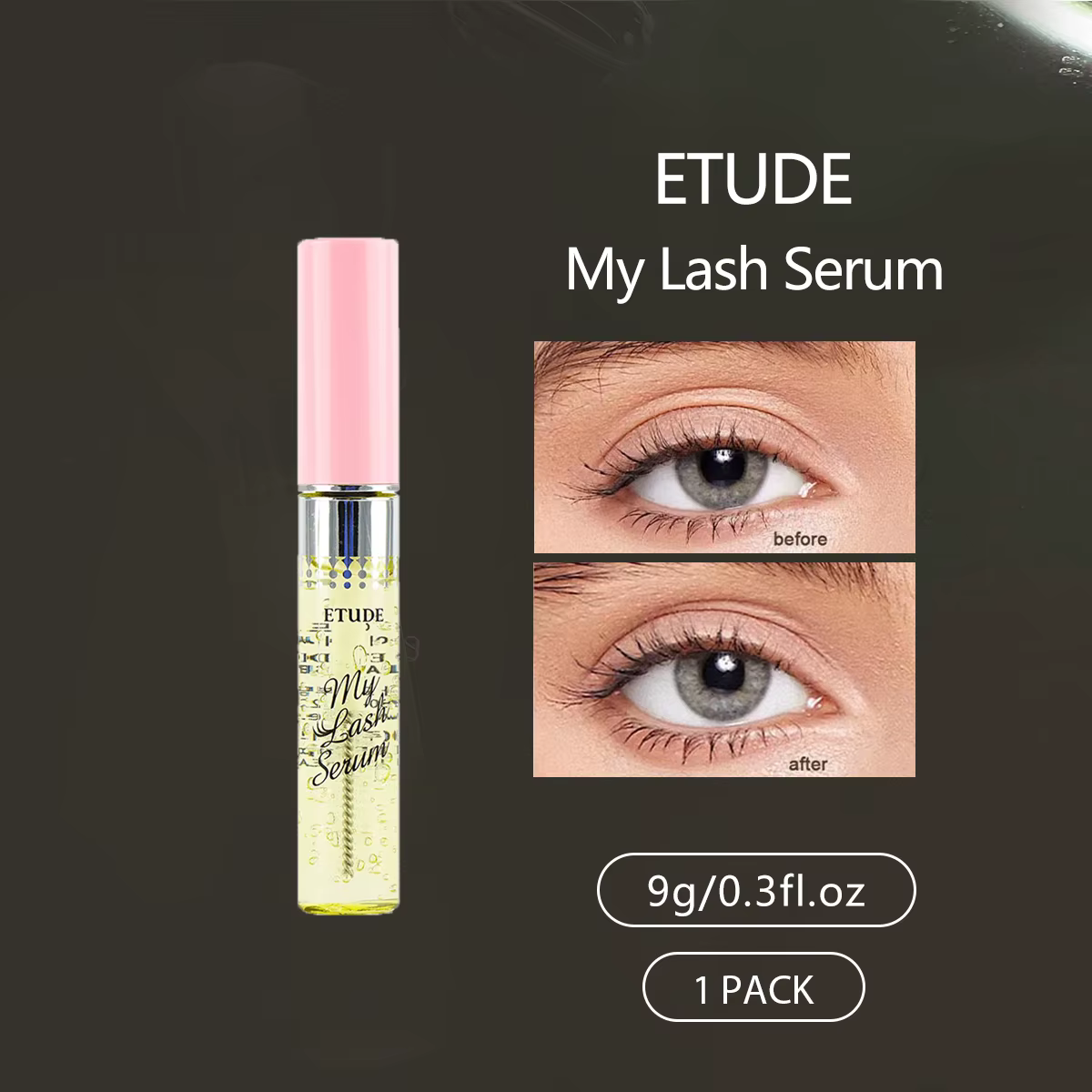 Sérum pour cils ETUDE, soin et nutrition des cils, doux et non irritant, soin naturel des cils, cosm