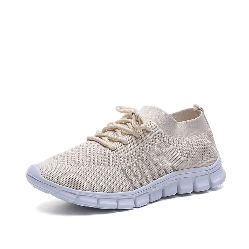 Chaussures Plates en Maille Respirante à Enfiler pour Femme, Baskets de Marche Décontractées, Canize