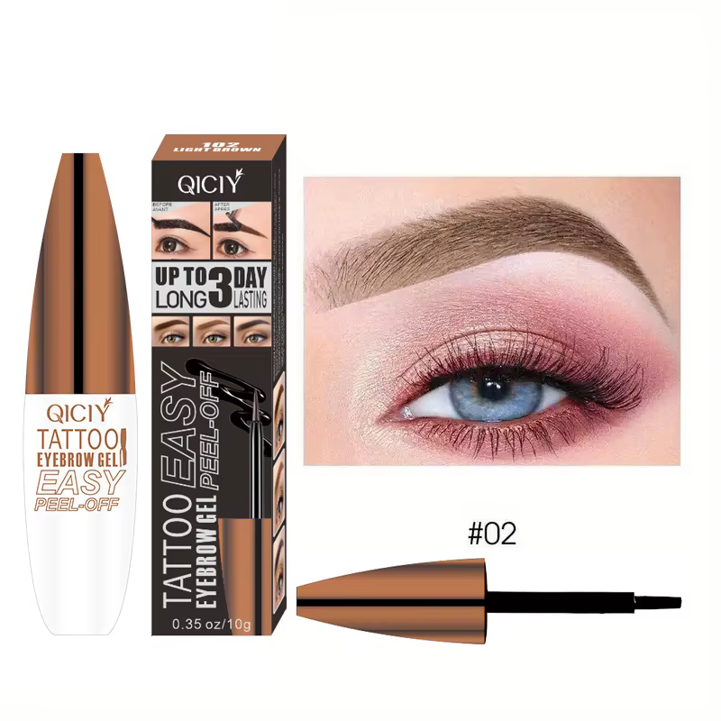 Mascara Teintant Peel-Off pour Sourcils, Longue Tenue, Imperméable, Brun Naturel, Gel pour Sourcils,