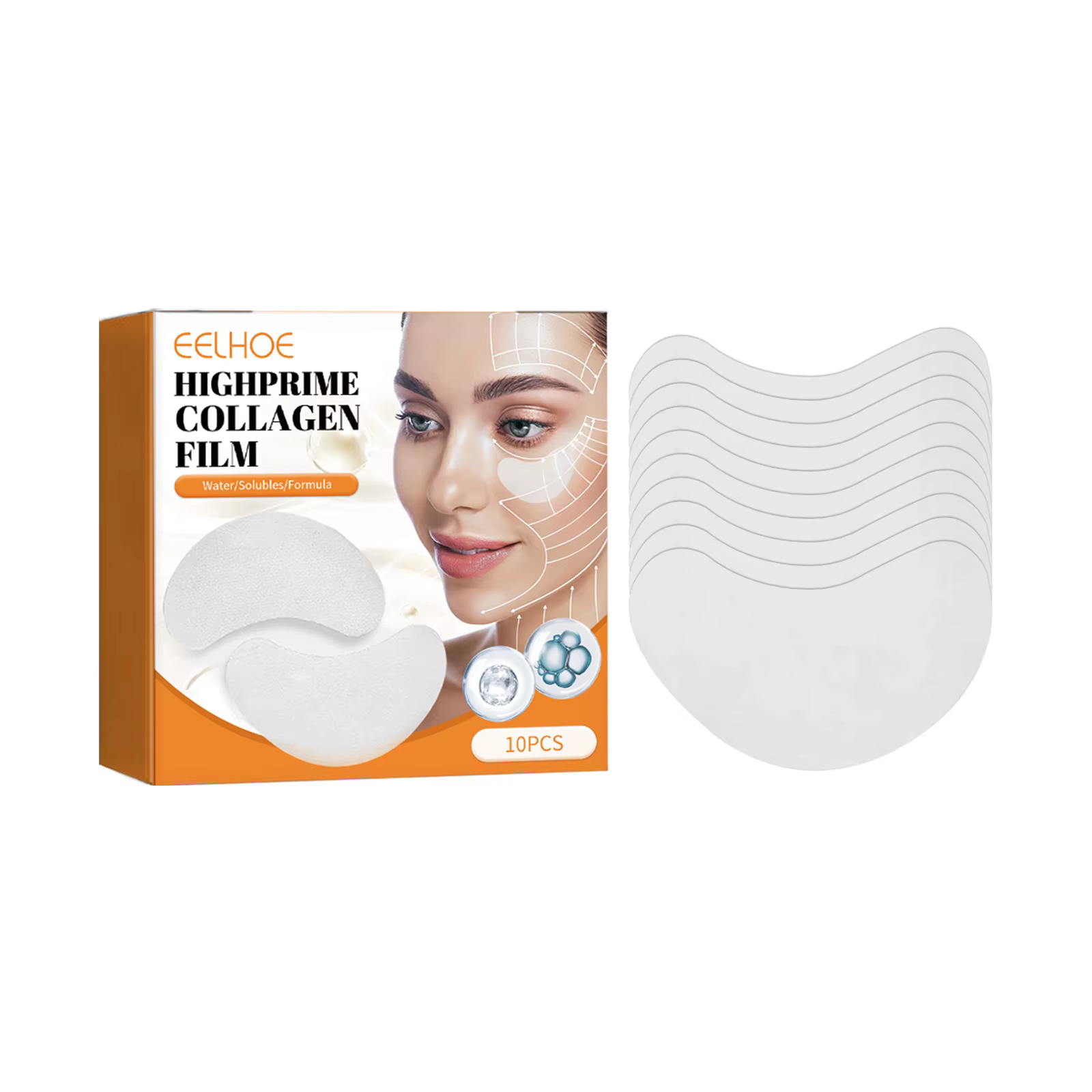 EELHOE – masque pour les yeux Soluble dans l'eau au collagène, élimine les poches, cernes, Anti-ride