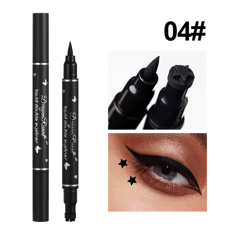 Eyeliner liquide à double extrémité, imperméable, sans taches, stylo à séchage rapide, imperméable e