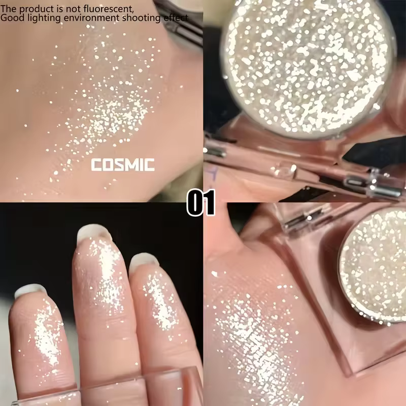 Fard à paupières scintillant longue durée - Brillance intense et radieuse, illuminateur pour le visa