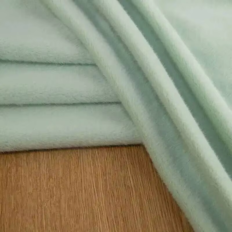 ZYFMPTEX 5mm tissu en peluche de vison extensible 50x50cm blanc fausse fourrure douce fibre de Polye