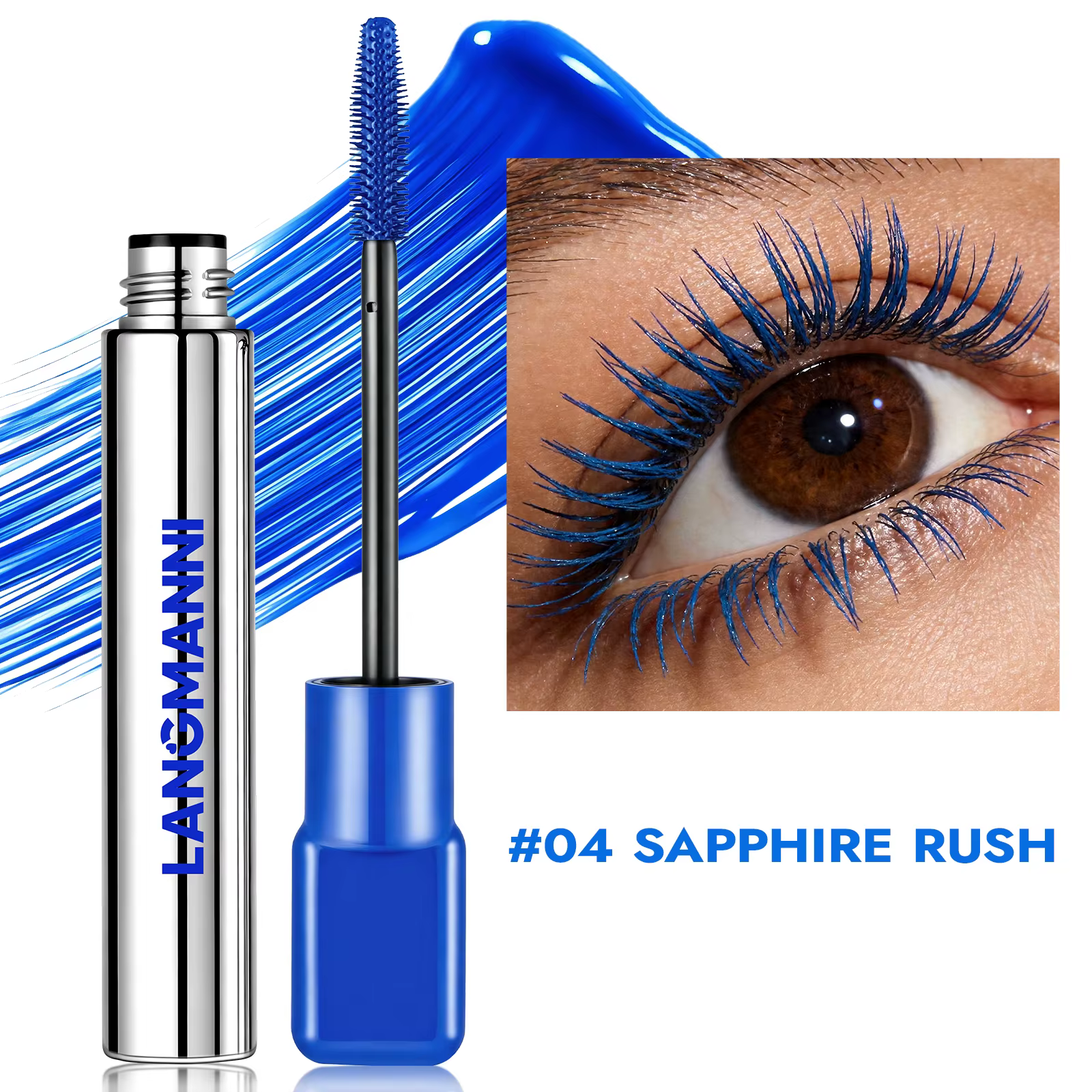 Mascara couleur intense, mascara violet vif pour recourber et allonger les cils, mascara coloré wate
