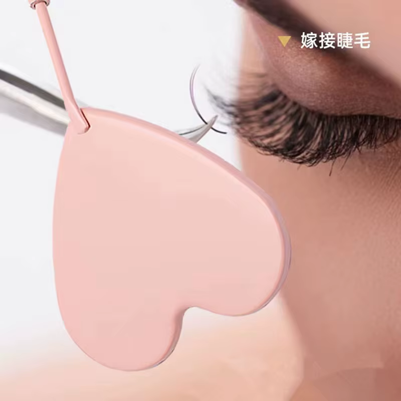 Miroir de contrôle d'extensions de cils en forme de cœur, miroir multifonction en acier inoxydable,