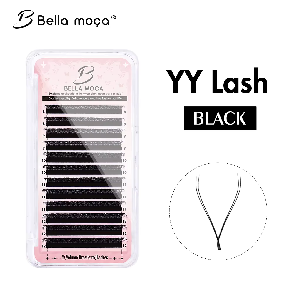 Bella moça YY cils en forme de C D L LU L + Curl Faux vison marron/noir Y fournitures de cils