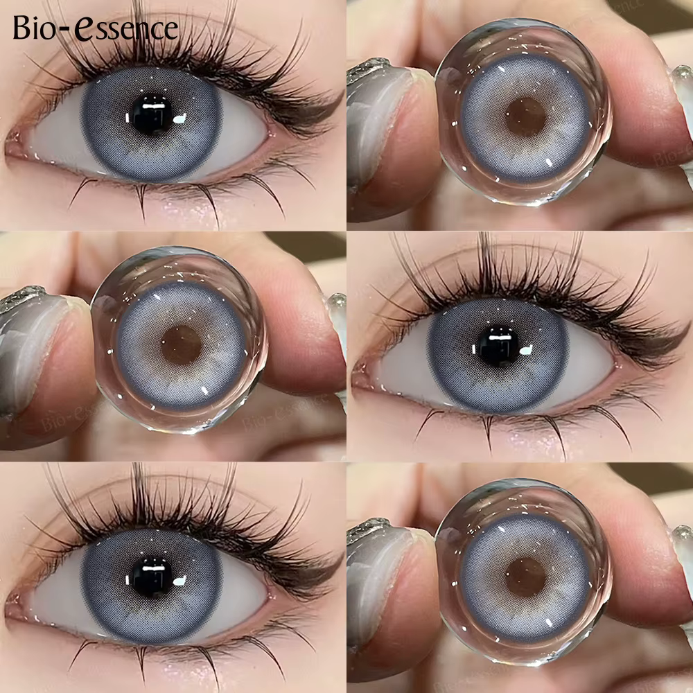 2024 nouvelles lentilles de Contact colorées bio-essense pour les yeux 1 paire lentilles marron d'as